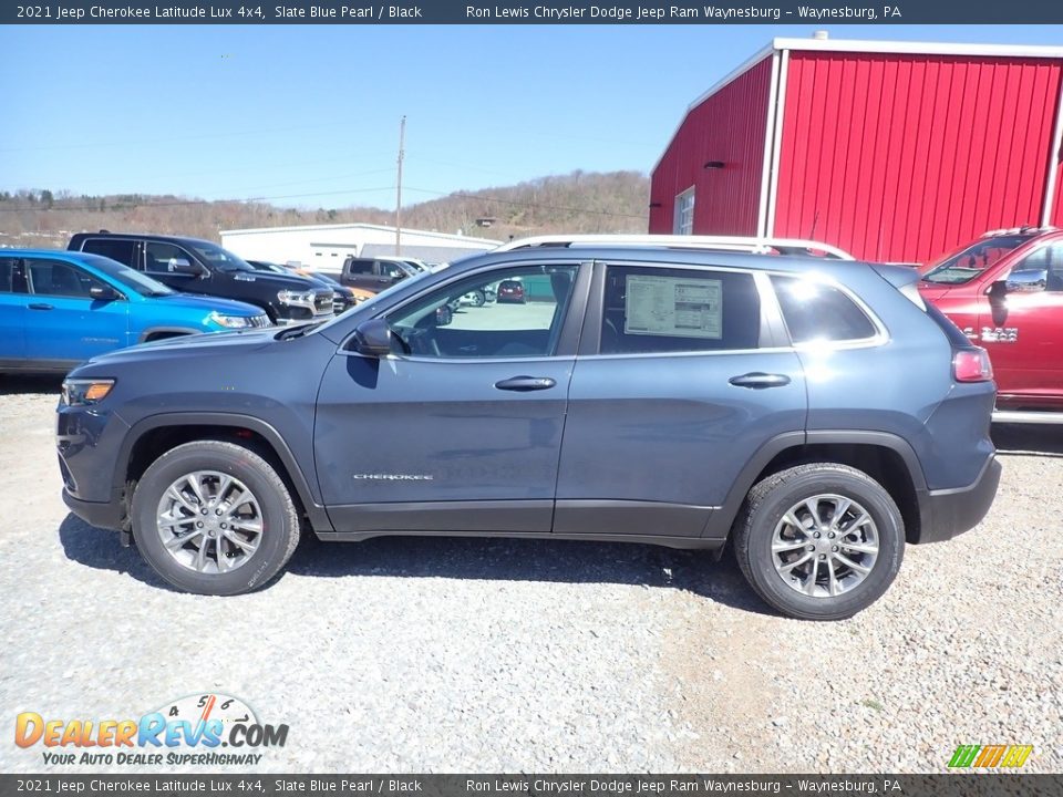 2021 Jeep Cherokee Latitude Lux 4x4 Slate Blue Pearl / Black Photo #2