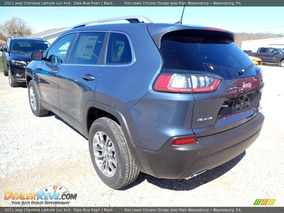 2021 Jeep Cherokee Latitude Lux 4x4 Slate Blue Pearl / Black Photo #3