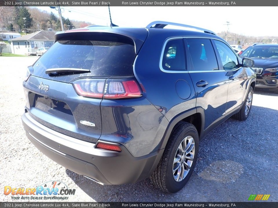 2021 Jeep Cherokee Latitude Lux 4x4 Slate Blue Pearl / Black Photo #5