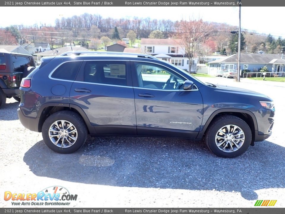 2021 Jeep Cherokee Latitude Lux 4x4 Slate Blue Pearl / Black Photo #6