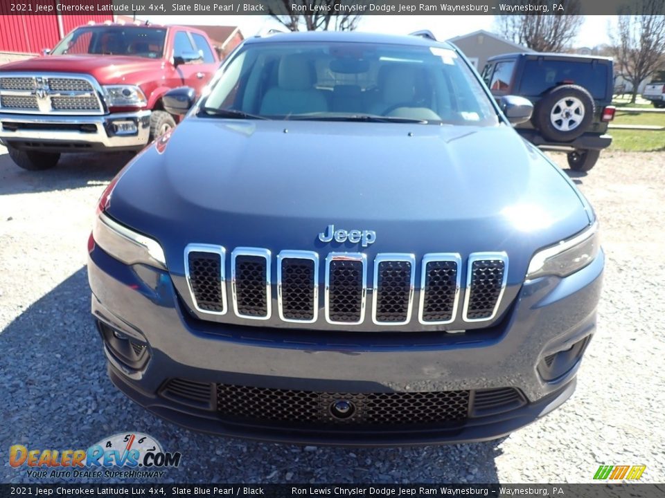 2021 Jeep Cherokee Latitude Lux 4x4 Slate Blue Pearl / Black Photo #8