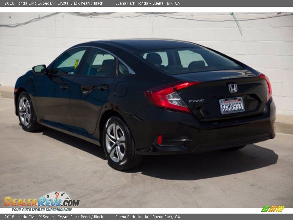 2018 Honda Civic LX Sedan Crystal Black Pearl / Black Photo #2