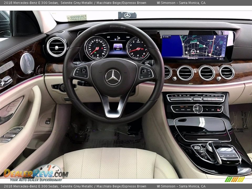 2018 Mercedes-Benz E 300 Sedan Selenite Grey Metallic / Macchiato Beige/Espresso Brown Photo #4