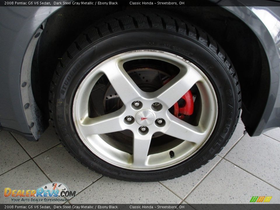 2008 Pontiac G6 V6 Sedan Dark Steel Gray Metallic / Ebony Black Photo #5