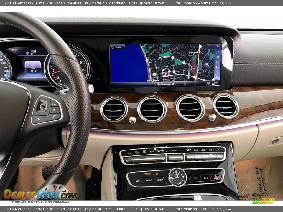 2018 Mercedes-Benz E 300 Sedan Selenite Grey Metallic / Macchiato Beige/Espresso Brown Photo #5