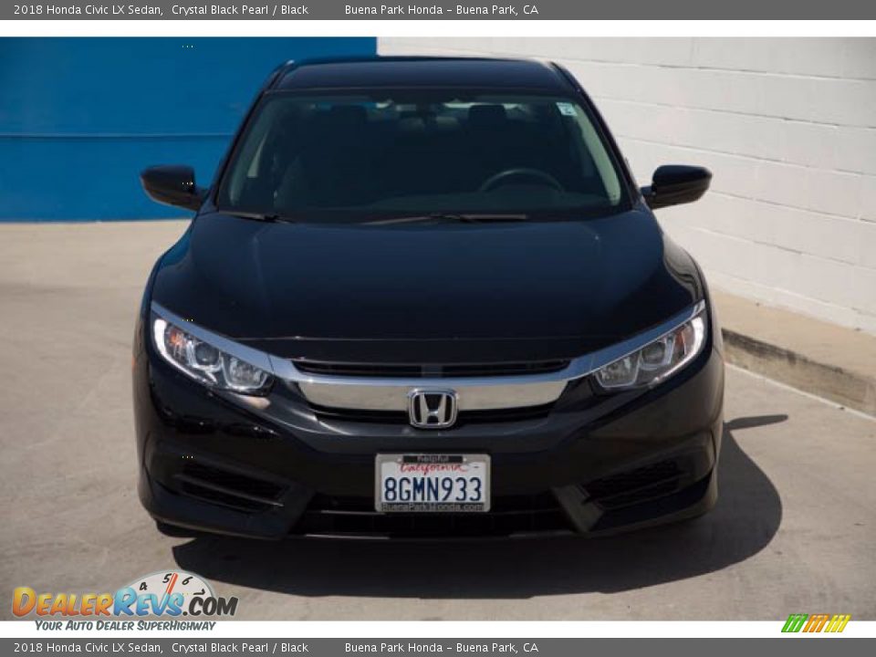 2018 Honda Civic LX Sedan Crystal Black Pearl / Black Photo #7