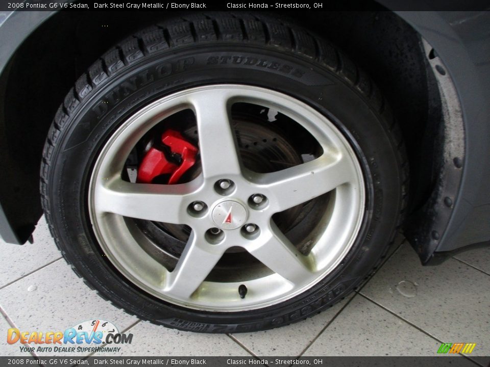 2008 Pontiac G6 V6 Sedan Dark Steel Gray Metallic / Ebony Black Photo #12