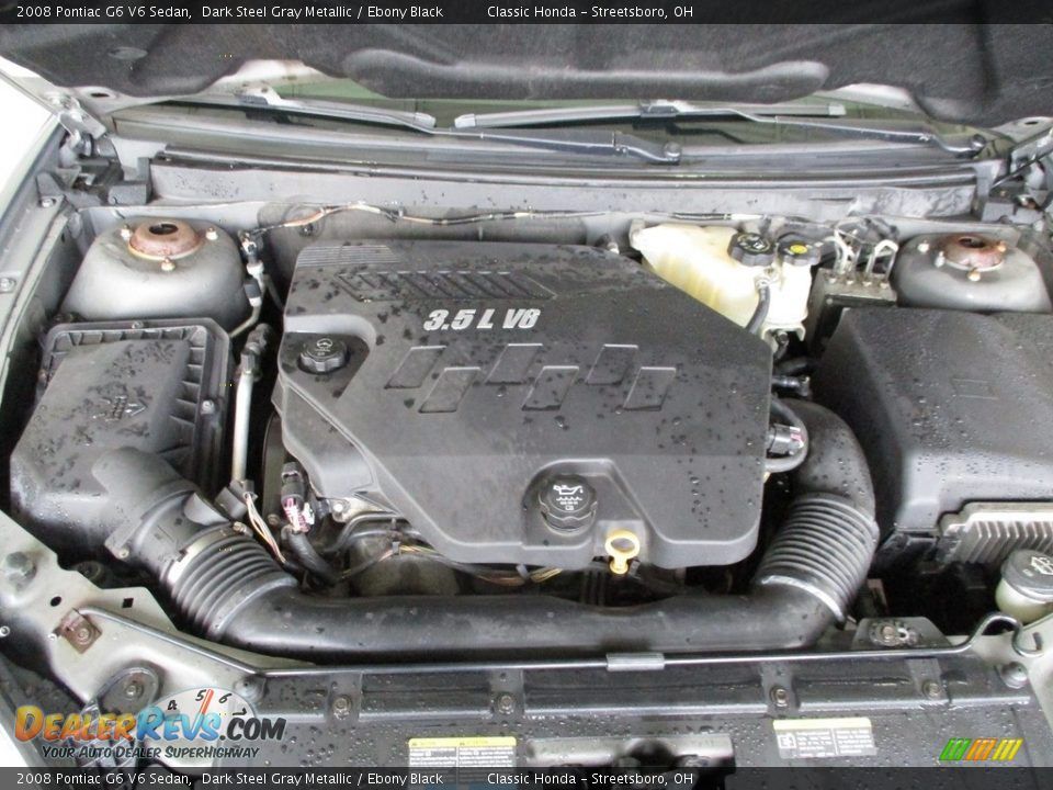 2008 Pontiac G6 V6 Sedan Dark Steel Gray Metallic / Ebony Black Photo #13