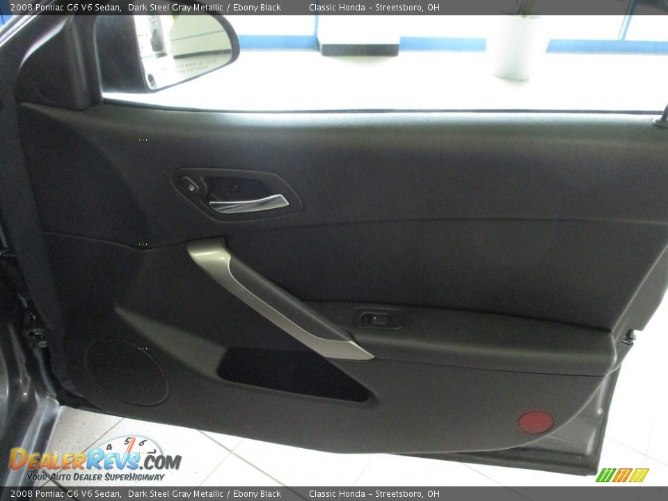 2008 Pontiac G6 V6 Sedan Dark Steel Gray Metallic / Ebony Black Photo #14