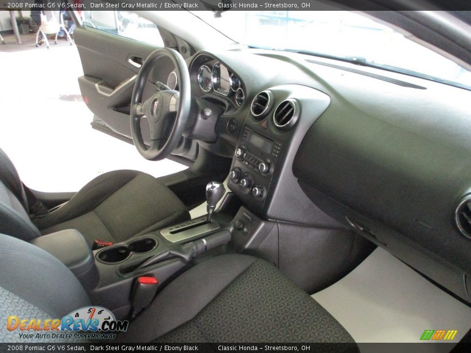 2008 Pontiac G6 V6 Sedan Dark Steel Gray Metallic / Ebony Black Photo #15