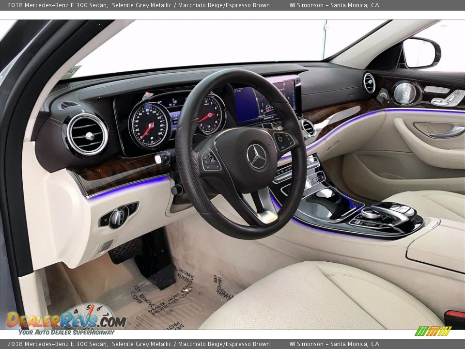 2018 Mercedes-Benz E 300 Sedan Selenite Grey Metallic / Macchiato Beige/Espresso Brown Photo #14