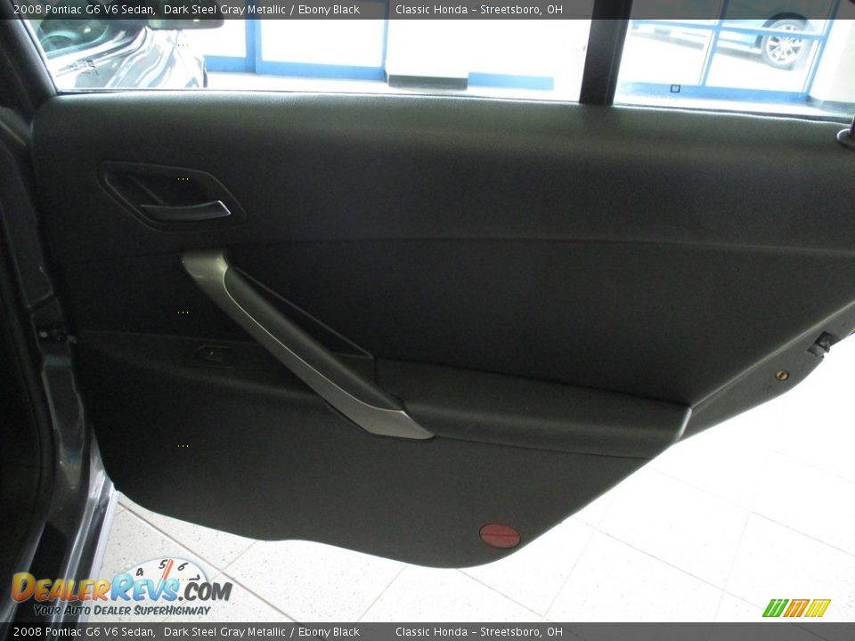 2008 Pontiac G6 V6 Sedan Dark Steel Gray Metallic / Ebony Black Photo #17