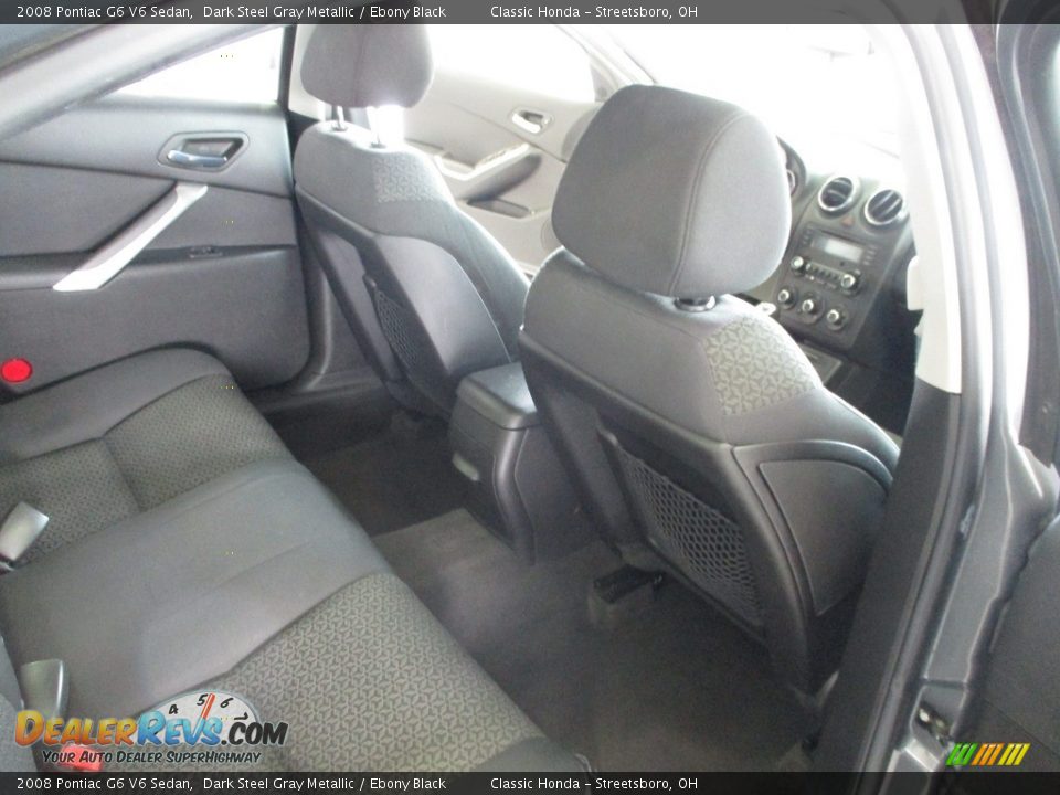 2008 Pontiac G6 V6 Sedan Dark Steel Gray Metallic / Ebony Black Photo #18
