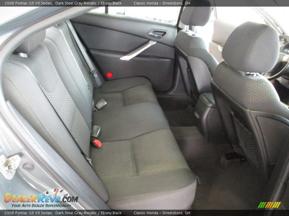 2008 Pontiac G6 V6 Sedan Dark Steel Gray Metallic / Ebony Black Photo #19