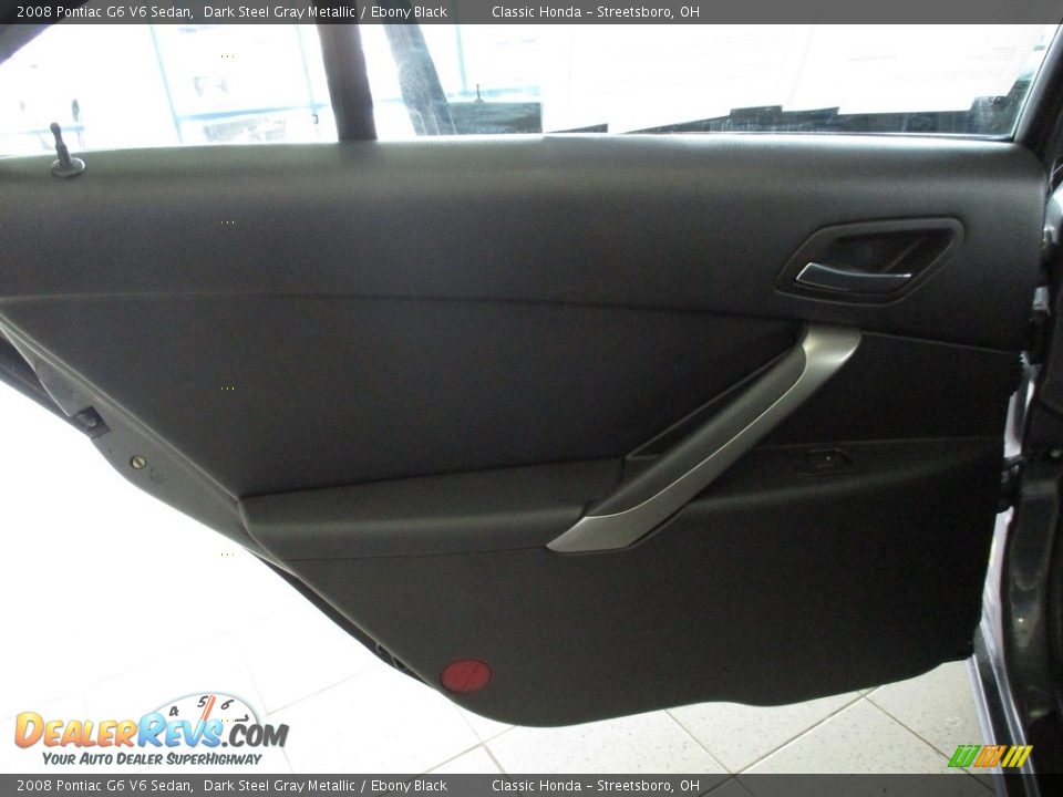 2008 Pontiac G6 V6 Sedan Dark Steel Gray Metallic / Ebony Black Photo #21
