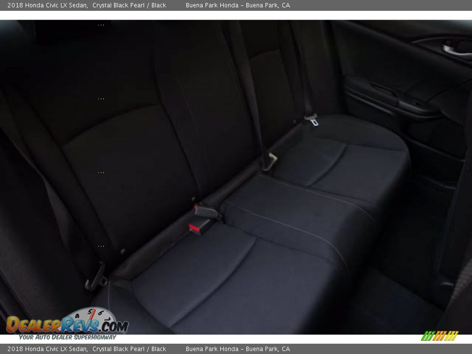 2018 Honda Civic LX Sedan Crystal Black Pearl / Black Photo #23