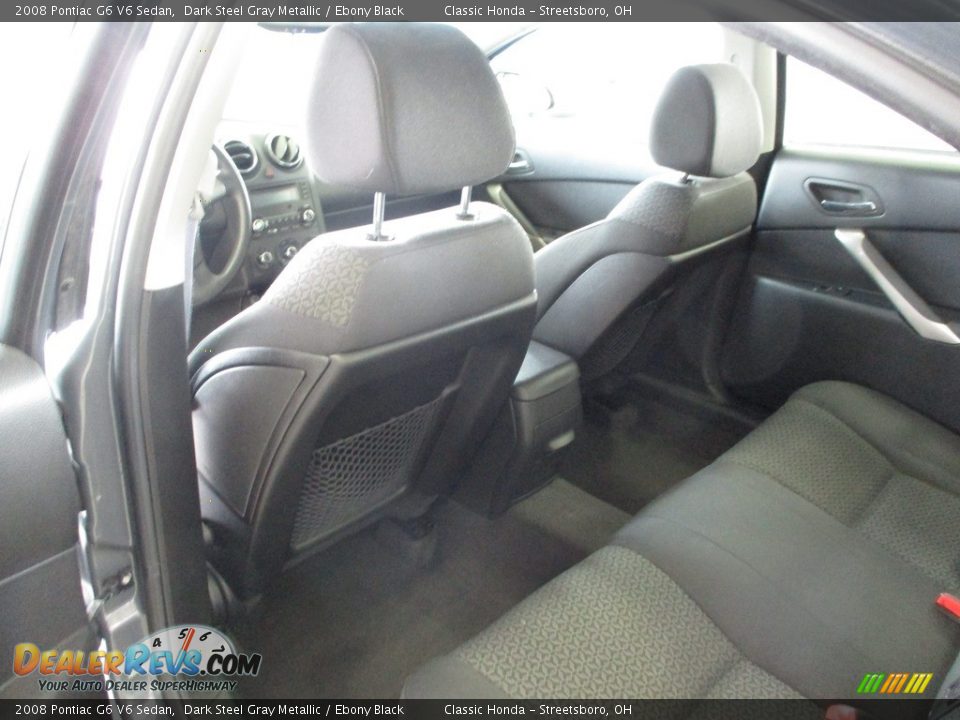 2008 Pontiac G6 V6 Sedan Dark Steel Gray Metallic / Ebony Black Photo #22