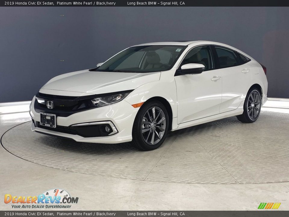 2019 Honda Civic EX Sedan Platinum White Pearl / Black/Ivory Photo #3
