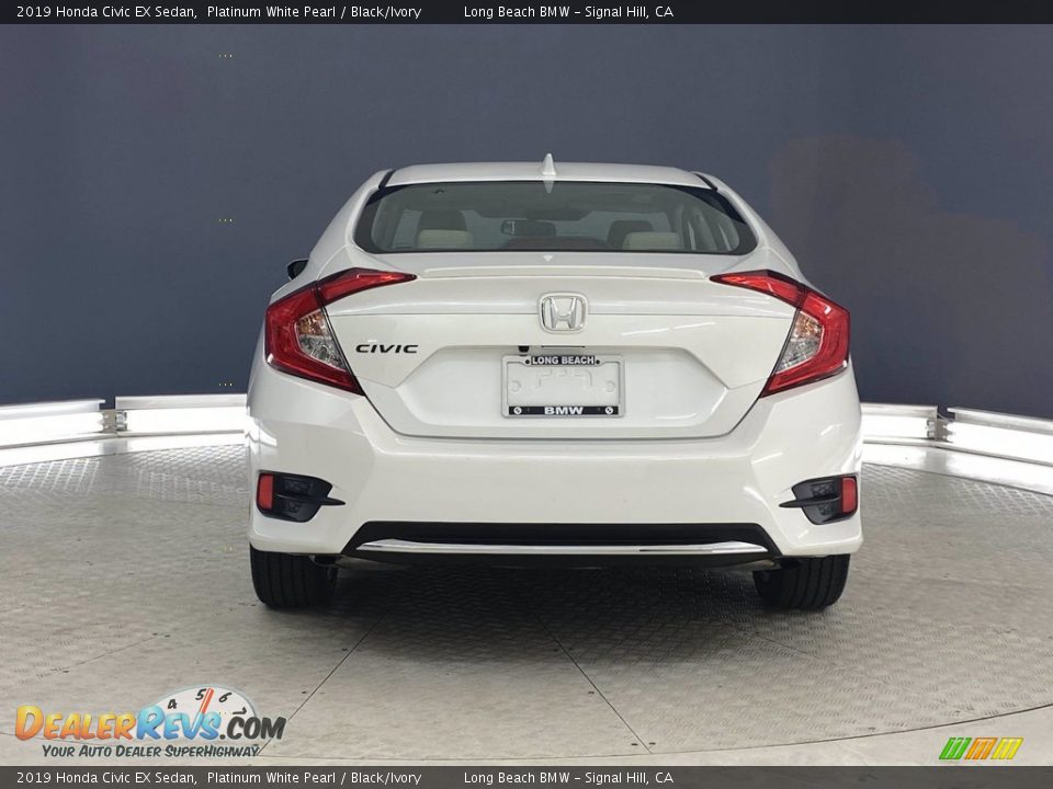 2019 Honda Civic EX Sedan Platinum White Pearl / Black/Ivory Photo #4