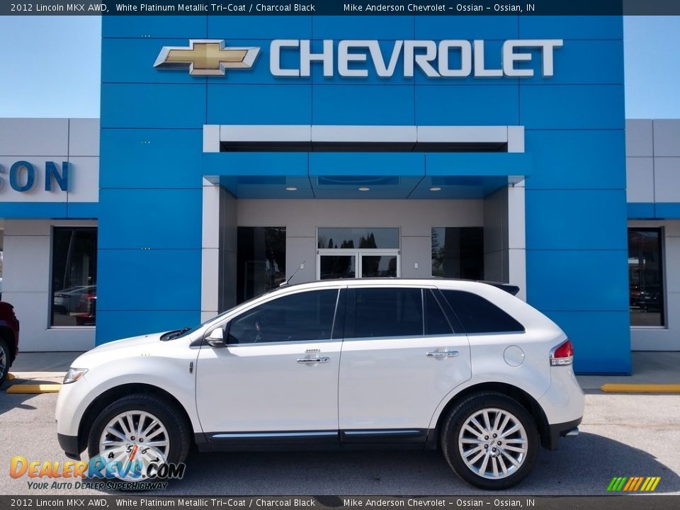 2012 Lincoln MKX AWD White Platinum Metallic Tri-Coat / Charcoal Black Photo #1