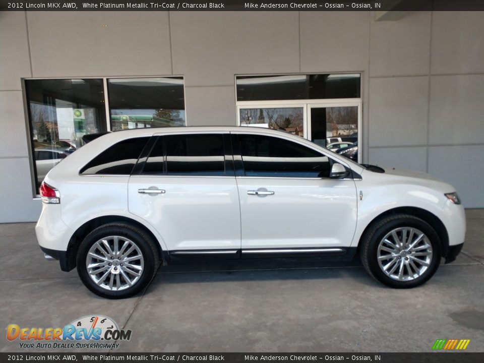 2012 Lincoln MKX AWD White Platinum Metallic Tri-Coat / Charcoal Black Photo #3