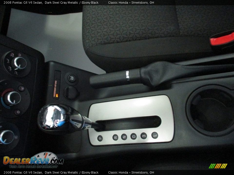 2008 Pontiac G6 V6 Sedan Dark Steel Gray Metallic / Ebony Black Photo #30