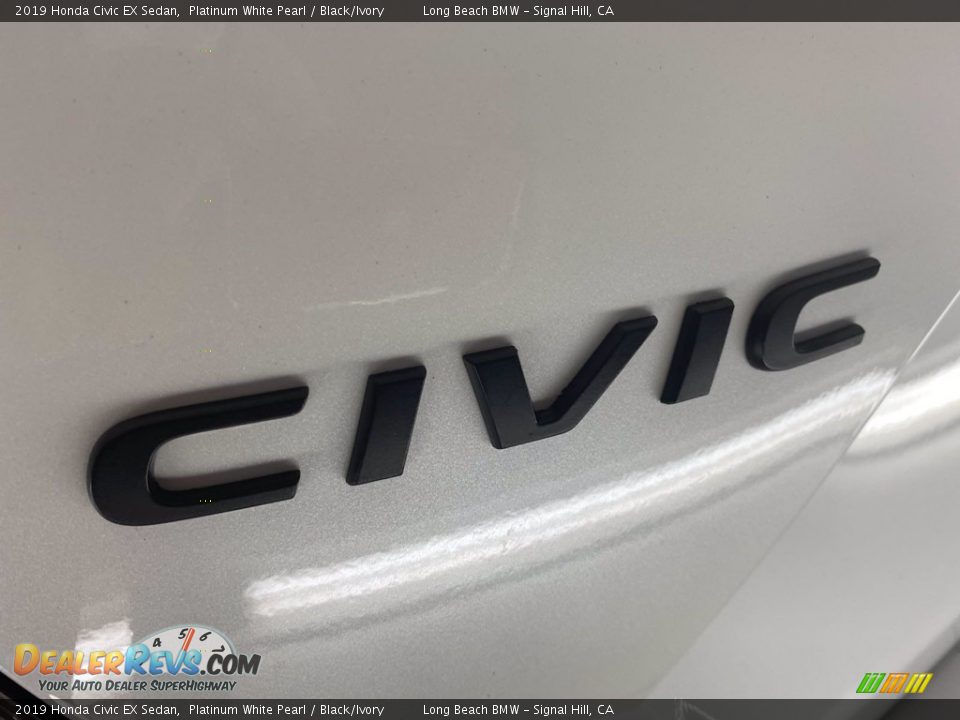 2019 Honda Civic EX Sedan Platinum White Pearl / Black/Ivory Photo #11