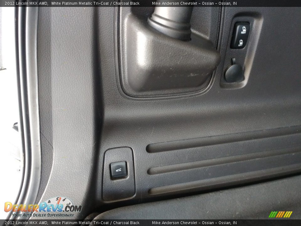 2012 Lincoln MKX AWD White Platinum Metallic Tri-Coat / Charcoal Black Photo #7