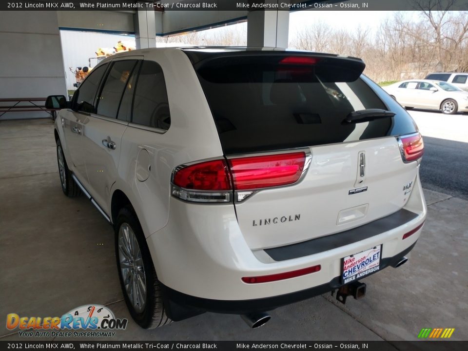 2012 Lincoln MKX AWD White Platinum Metallic Tri-Coat / Charcoal Black Photo #8