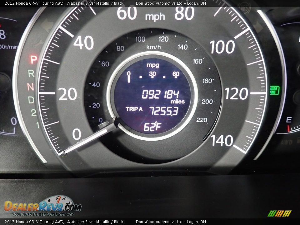 2013 Honda CR-V Touring AWD Alabaster Silver Metallic / Black Photo #35