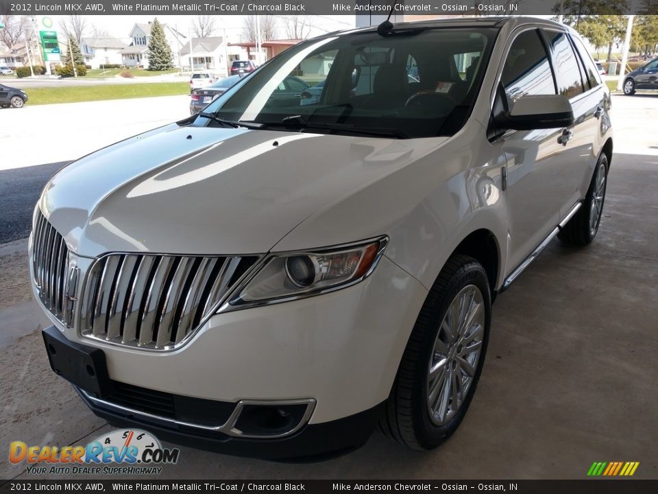 2012 Lincoln MKX AWD White Platinum Metallic Tri-Coat / Charcoal Black Photo #9