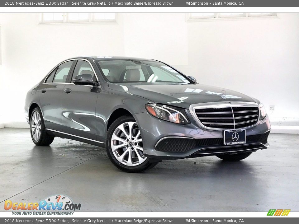 2018 Mercedes-Benz E 300 Sedan Selenite Grey Metallic / Macchiato Beige/Espresso Brown Photo #34