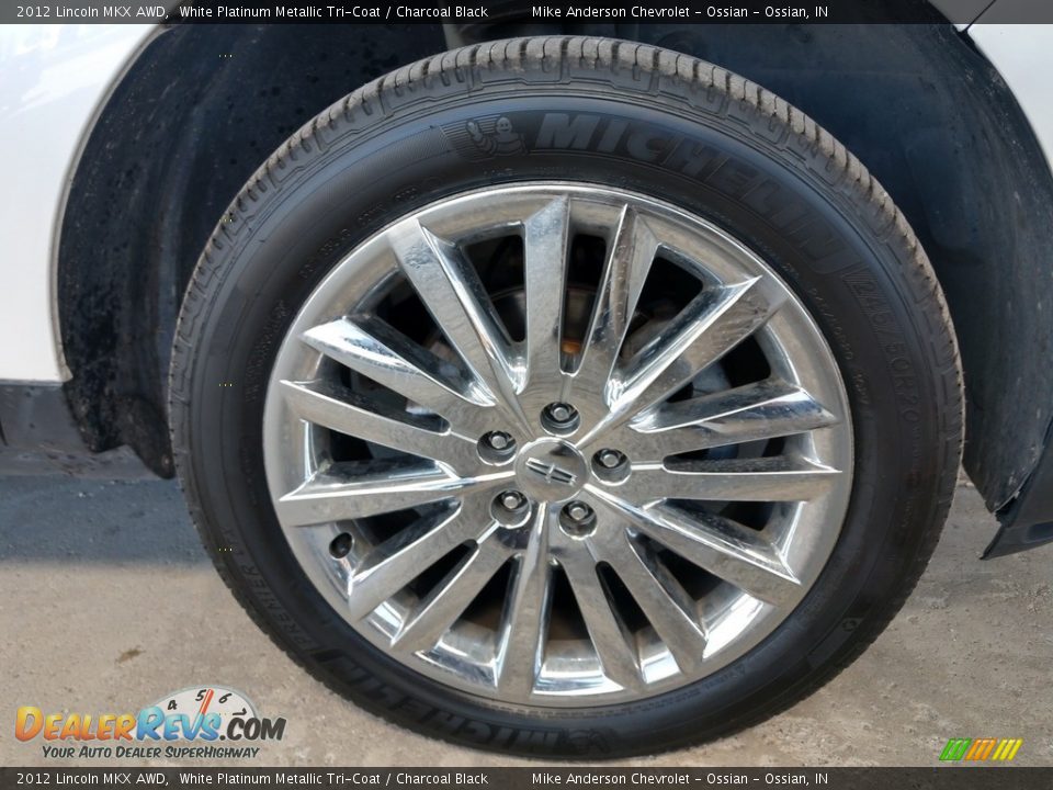 2012 Lincoln MKX AWD White Platinum Metallic Tri-Coat / Charcoal Black Photo #12