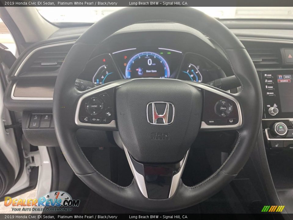 2019 Honda Civic EX Sedan Platinum White Pearl / Black/Ivory Photo #18