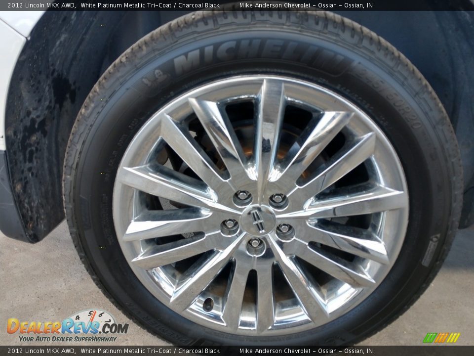 2012 Lincoln MKX AWD White Platinum Metallic Tri-Coat / Charcoal Black Photo #13