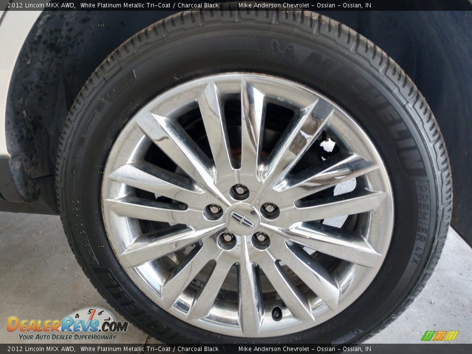 2012 Lincoln MKX AWD White Platinum Metallic Tri-Coat / Charcoal Black Photo #14
