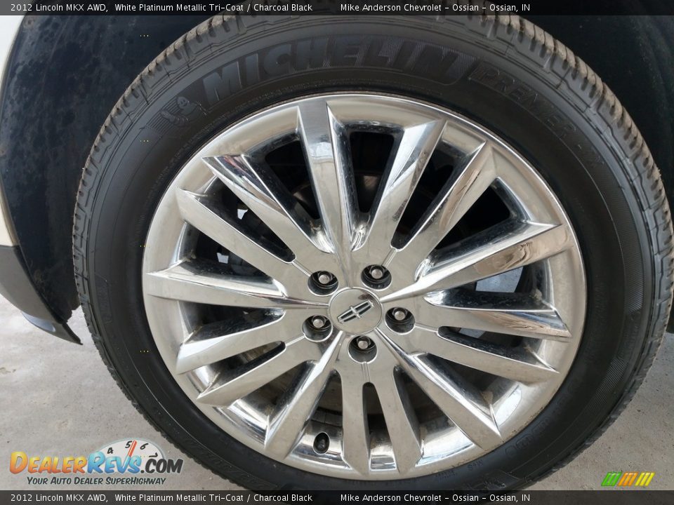 2012 Lincoln MKX AWD White Platinum Metallic Tri-Coat / Charcoal Black Photo #15