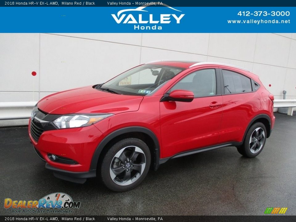 2018 Honda HR-V EX-L AWD Milano Red / Black Photo #1