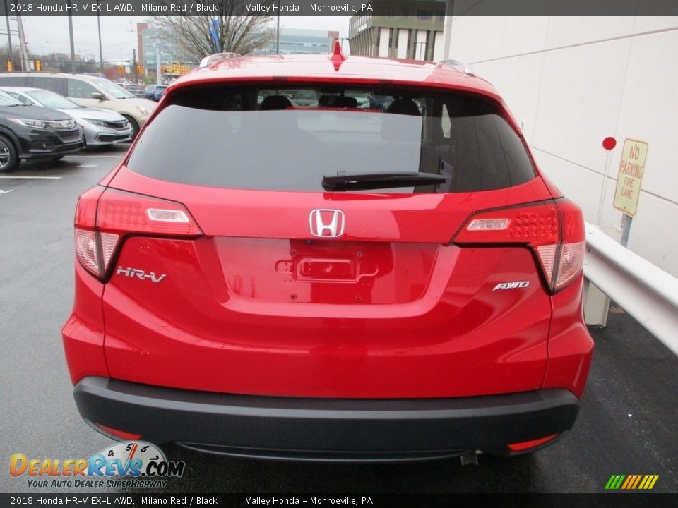 2018 Honda HR-V EX-L AWD Milano Red / Black Photo #4