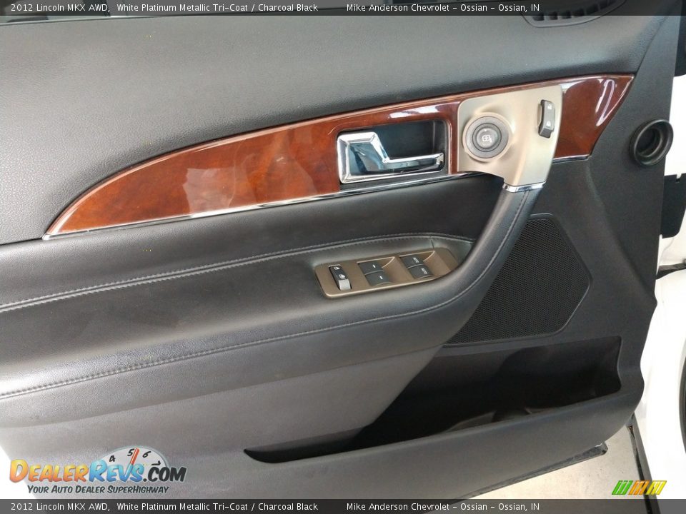 2012 Lincoln MKX AWD White Platinum Metallic Tri-Coat / Charcoal Black Photo #24