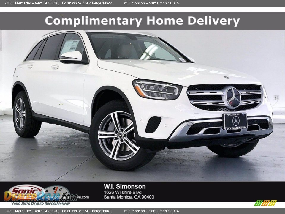 2021 Mercedes-Benz GLC 300 Polar White / Silk Beige/Black Photo #1