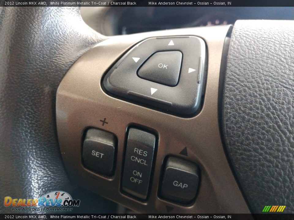 2012 Lincoln MKX AWD White Platinum Metallic Tri-Coat / Charcoal Black Photo #26