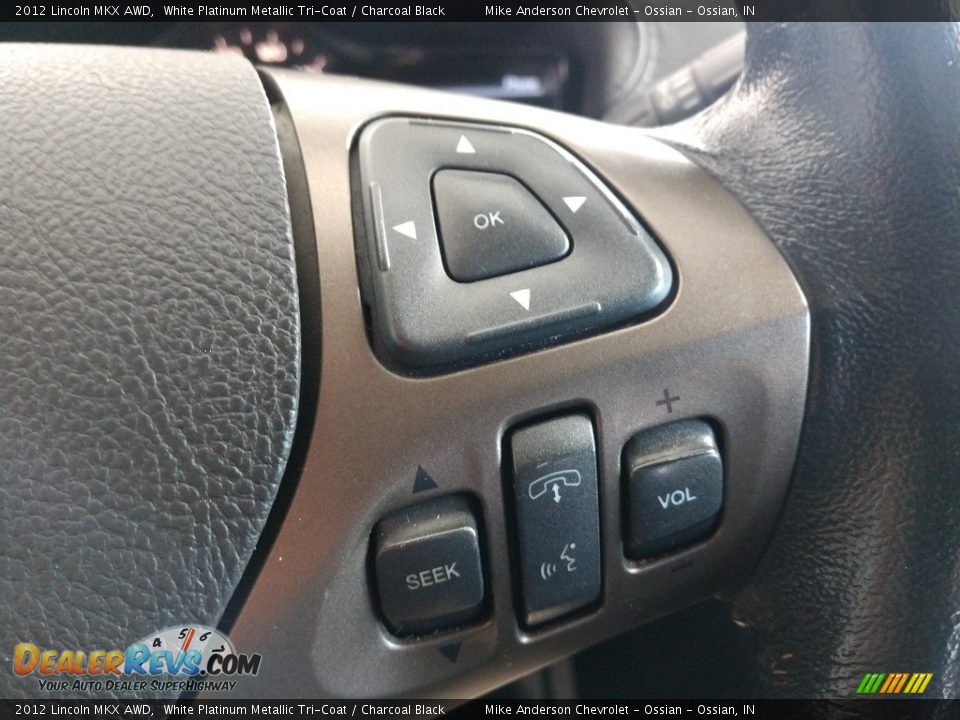 2012 Lincoln MKX AWD White Platinum Metallic Tri-Coat / Charcoal Black Photo #27