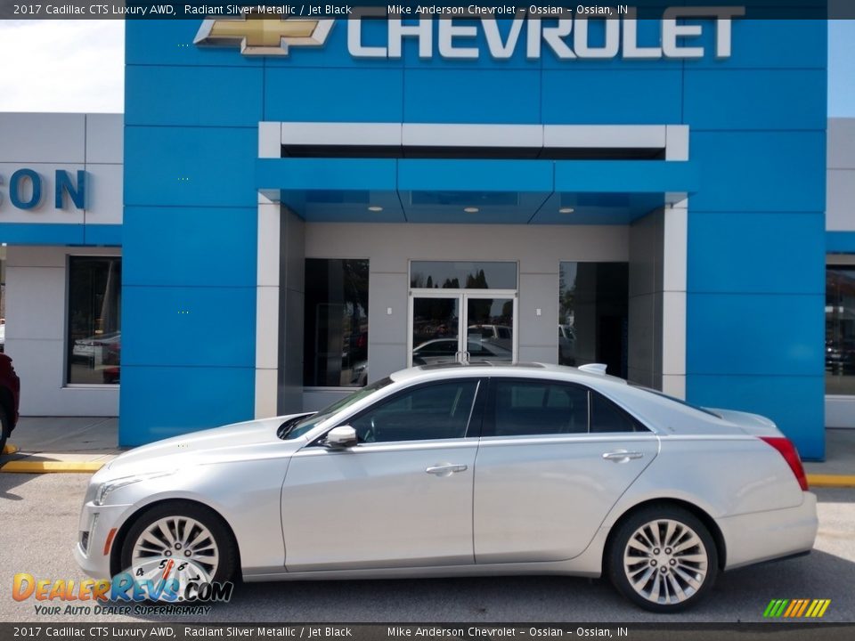 2017 Cadillac CTS Luxury AWD Radiant Silver Metallic / Jet Black Photo #1