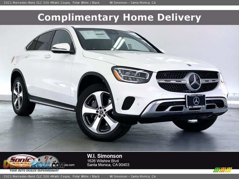 2021 Mercedes-Benz GLC 300 4Matic Coupe Polar White / Black Photo #1