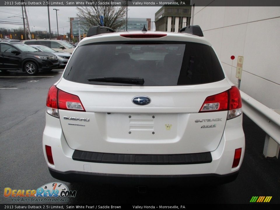 2013 Subaru Outback 2.5i Limited Satin White Pearl / Saddle Brown Photo #4