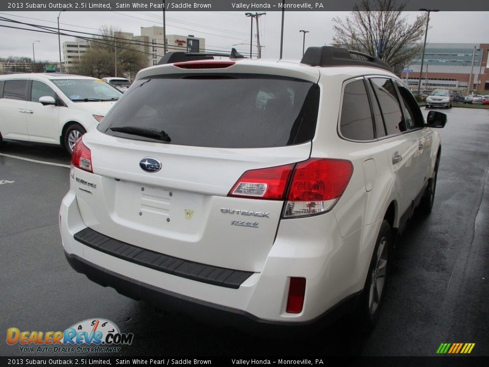 2013 Subaru Outback 2.5i Limited Satin White Pearl / Saddle Brown Photo #5