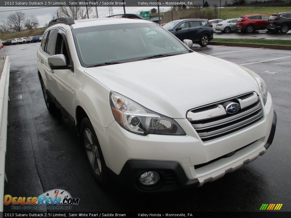 2013 Subaru Outback 2.5i Limited Satin White Pearl / Saddle Brown Photo #7