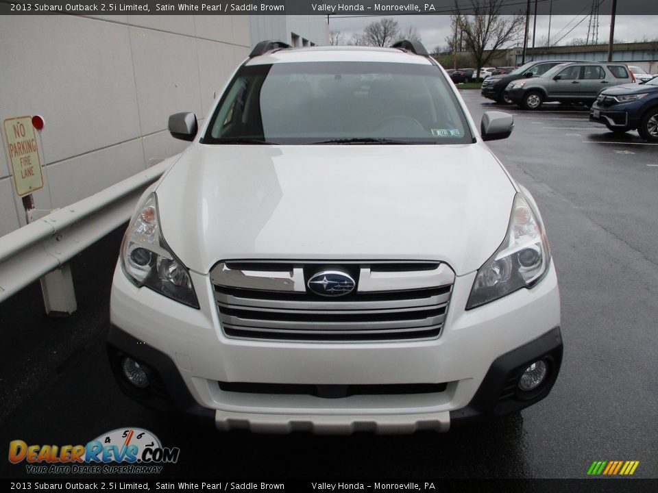 2013 Subaru Outback 2.5i Limited Satin White Pearl / Saddle Brown Photo #8