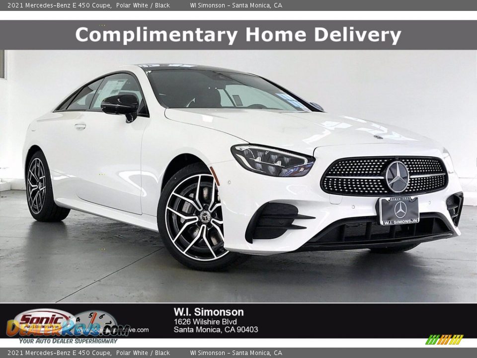 2021 Mercedes-Benz E 450 Coupe Polar White / Black Photo #1